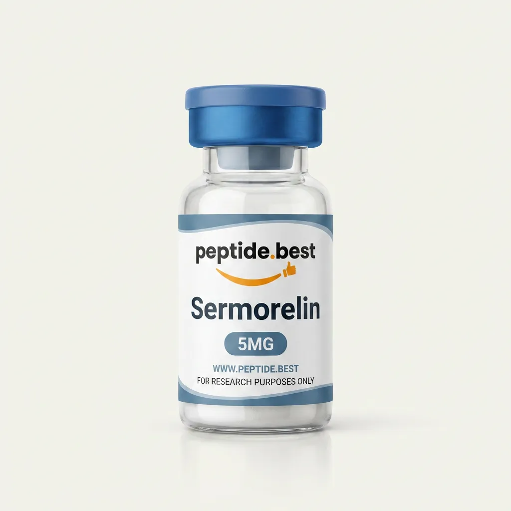 Sermorelin vial — sold on Peptide.best